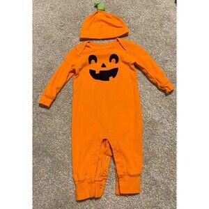 Carter’s Baby Pumpkin Halloween Sleeper & Hat Set Size 6 months